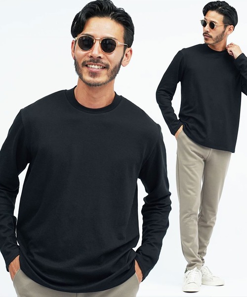 jiggys shop(ジギーズショップ)の「ジャケット専用カットソー 接触冷感 ジャケットロンT(Tシャツ/カットソー・メンズ・ホワイト系その他2/ブラック系その他2/グレー系その他2/グレー系その他/ホワイト系その他/ブラック系その他・MEDIUM/LARGE/X-LARGE)」の1枚目の写真