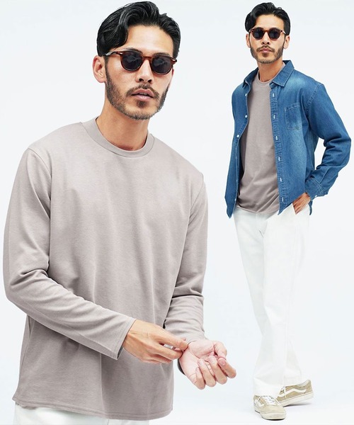 jiggys shop(ジギーズショップ)の「ジャケット専用カットソー 接触冷感 ジャケットロンT(Tシャツ/カットソー・メンズ・ホワイト系その他2/ブラック系その他2/グレー系その他2/グレー系その他/ホワイト系その他/ブラック系その他・MEDIUM/LARGE/X-LARGE)」の5枚目の写真