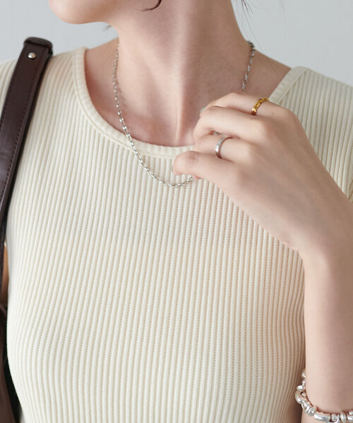 DISCOAT（ディスコート）の「【WEB限定】ワッフルトップススカートセットアップ（ワンピース・レディース・ブラック/アイボリー・MEDIUM）」の12枚目の写真