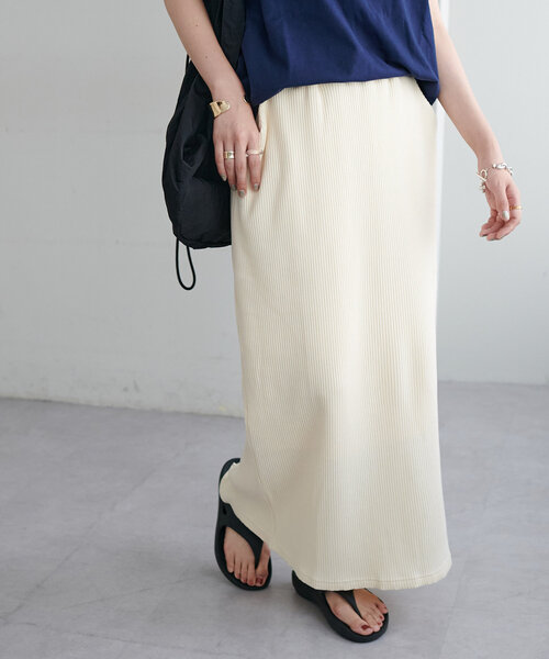 DISCOAT（ディスコート）の「【WEB限定】ワッフルトップススカートセットアップ（ワンピース・レディース・ブラック/アイボリー・MEDIUM）」の17枚目の写真