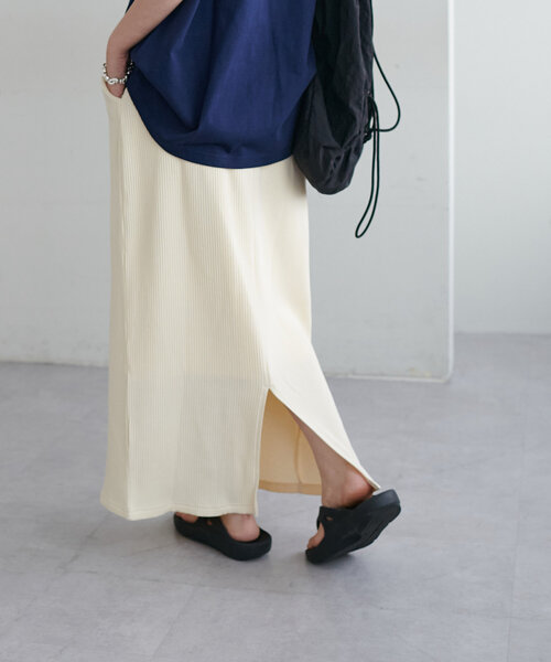 DISCOAT（ディスコート）の「【WEB限定】ワッフルトップススカートセットアップ（ワンピース・レディース・ブラック/アイボリー・MEDIUM）」の18枚目の写真