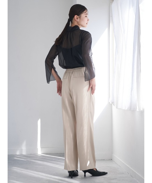 Stylevoice for xxx（スタイルヴォイスフォー）の「センタープレスタックワイドパンツ（その他パンツ・レディース・ベージュ/ブルー/ブラック・SMALL/MEDIUM）」の22枚目の写真