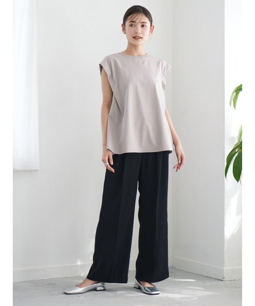 Stylevoice for xxx（スタイルヴォイスフォー）の「センタープレスタックワイドパンツ（その他パンツ・レディース・ベージュ/ブルー/ブラック・SMALL/MEDIUM）」の14枚目の写真