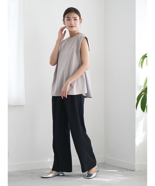 Stylevoice for xxx（スタイルヴォイスフォー）の「センタープレスタックワイドパンツ（その他パンツ・レディース・ベージュ/ブルー/ブラック・SMALL/MEDIUM）」の15枚目の写真