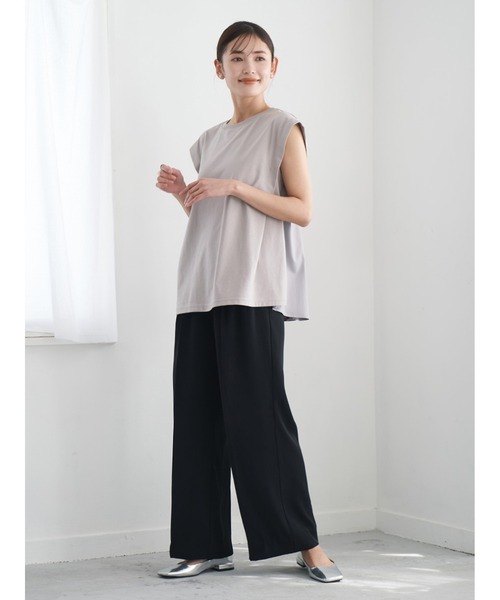 Stylevoice for xxx（スタイルヴォイスフォー）の「センタープレスタックワイドパンツ（その他パンツ・レディース・ベージュ/ブルー/ブラック・SMALL/MEDIUM）」の16枚目の写真