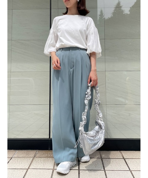 Stylevoice for xxx（スタイルヴォイスフォー）の「センタープレスタックワイドパンツ（その他パンツ・レディース・ベージュ/ブルー/ブラック・SMALL/MEDIUM）」の13枚目の写真