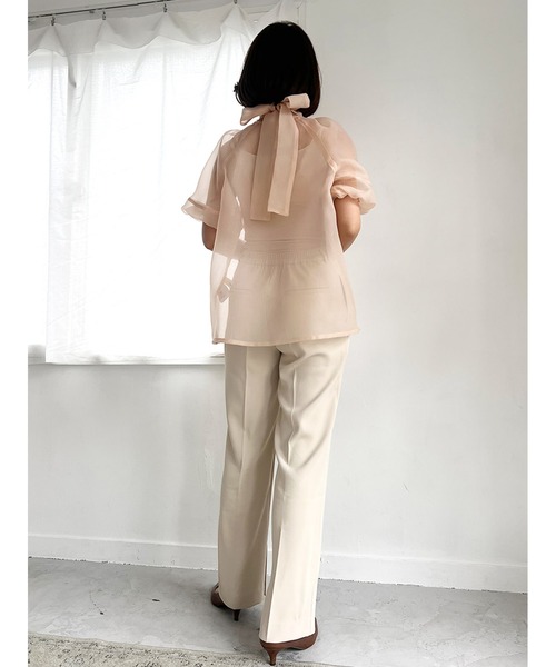 Stylevoice for xxx（スタイルヴォイスフォー）の「センタープレスタックワイドパンツ（その他パンツ・レディース・ベージュ/ブルー/ブラック・SMALL/MEDIUM）」の6枚目の写真