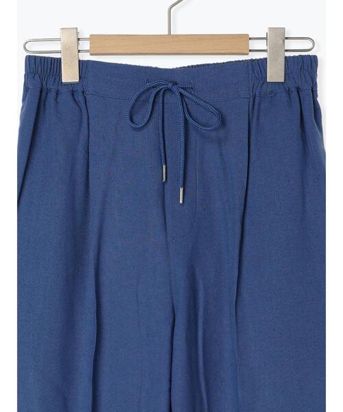 Samansa Mos2 blue（サマンサモスモスブルー）の「【接触冷感】麻レーヨンテーパードパンツ（その他パンツ・レディース・キナリ/ブラック/ブルー/カーキ・F）」の14枚目の写真