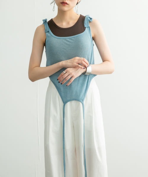 KBF（ケイビーエフ）の「レイヤードタンクトップ（タンクトップ・レディース・ホワイト系その他/ブルー系その他/オレンジ系その他・ONE）」の17枚目の写真