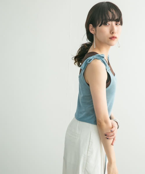 KBF（ケイビーエフ）の「レイヤードタンクトップ（タンクトップ・レディース・ホワイト系その他/ブルー系その他/オレンジ系その他・ONE）」の19枚目の写真