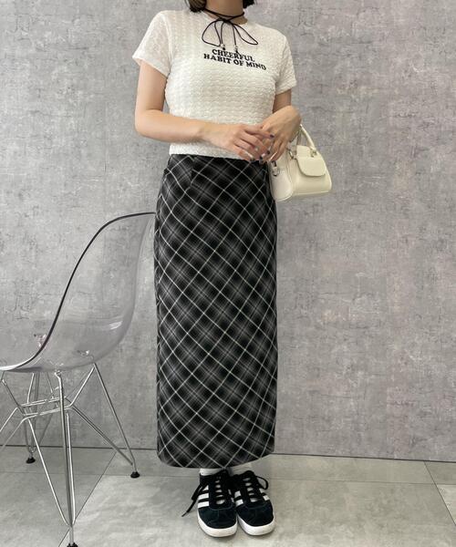 WEGO（ウィゴー）の「WEGO/クリンクルプリントトップス（Tシャツ/カットソー・レディース・ホワイト/ブラック・FREE）」の8枚目の写真