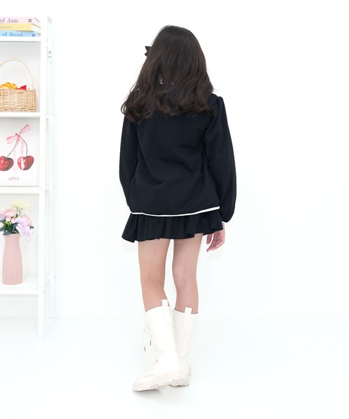 Bee des Bee(ビーデスビー)の「紐リボンカーディガン(カーディガン/ボレロ・キッズ・ブラック/ピンク系その他・150cm/140cm/130cm/120cm/110cm/100cm)」の7枚目の写真