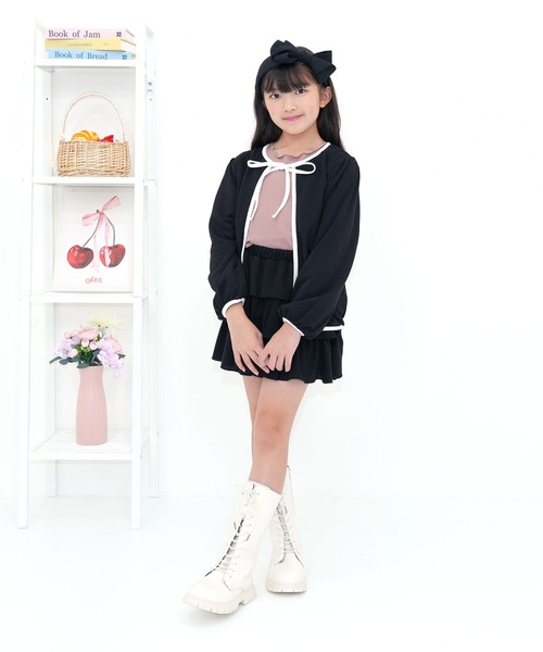 Bee des Bee(ビーデスビー)の「紐リボンカーディガン(カーディガン/ボレロ・キッズ・ブラック/ピンク系その他・150cm/140cm/130cm/120cm/110cm/100cm)」の8枚目の写真