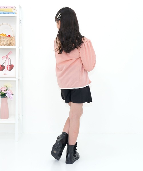 Bee des Bee(ビーデスビー)の「紐リボンカーディガン(カーディガン/ボレロ・キッズ・ブラック/ピンク系その他・150cm/140cm/130cm/120cm/110cm/100cm)」の5枚目の写真