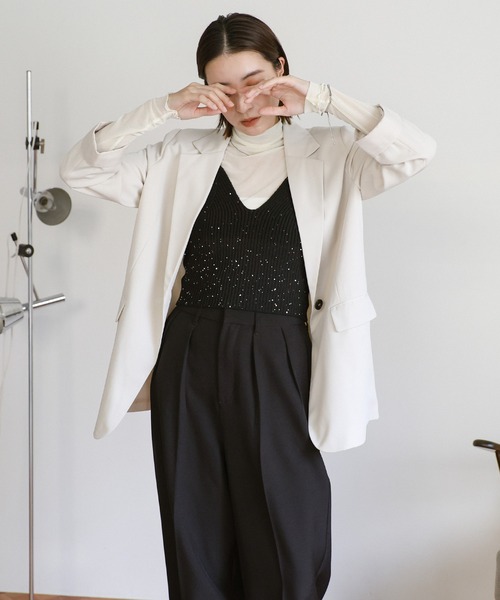 セール】スパンコールMIXニットビスチェ（ベスト）｜select MOCA