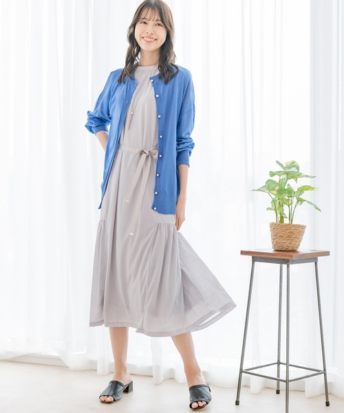 Jayro(ジャイロ)の「シアーリラックスシルエットクルーネックカーディガン(カーディガン/ボレロ・レディース・ブラック/ブルー/ホワイト系その他/ベージュ・M)」の17枚目の写真