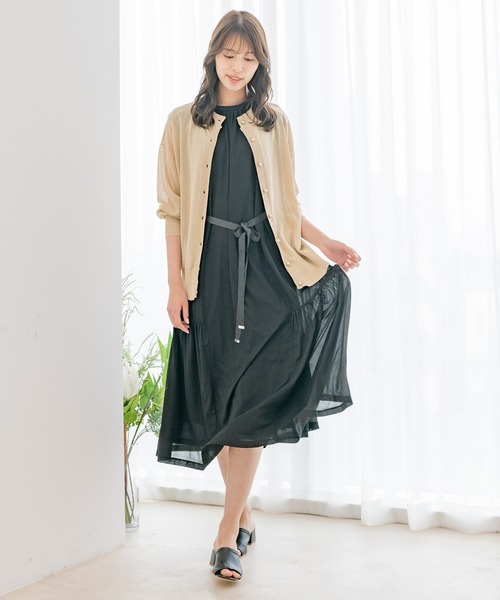 Jayro(ジャイロ)の「シアーリラックスシルエットクルーネックカーディガン(カーディガン/ボレロ・レディース・ブラック/ブルー/ホワイト系その他/ベージュ・M)」の21枚目の写真