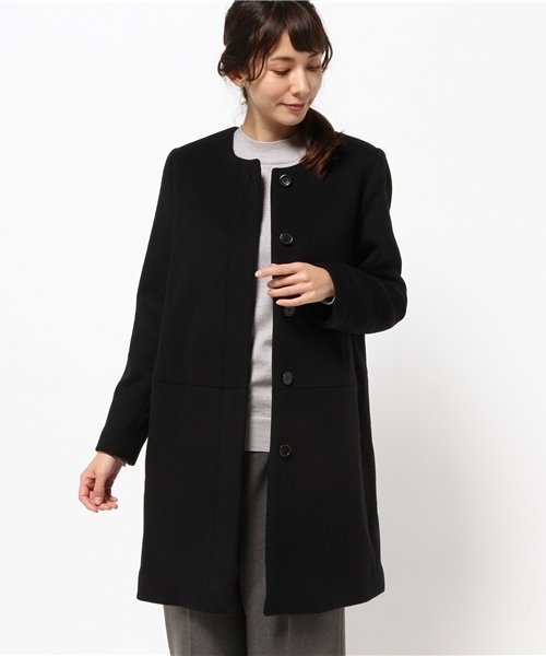 NATURAL BEAUTY BASIC（ナチュラルビューティーベーシック）の「【andGIRL 12月号掲載】ビーバーロングコート（その他アウター・レディース・ベージュ系その他/ブラック・MEDIUM/SMALL/LARGE）」の10枚目の写真