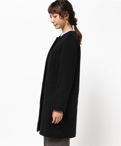 NATURAL BEAUTY BASIC（ナチュラルビューティーベーシック）の「【andGIRL 12月号掲載】ビーバーロングコート（その他アウター・レディース・ベージュ系その他/ブラック・MEDIUM/SMALL/LARGE）」の12枚目の写真