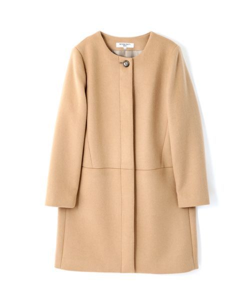 NATURAL BEAUTY BASIC（ナチュラルビューティーベーシック）の「【andGIRL 12月号掲載】ビーバーロングコート（その他アウター・レディース・ベージュ系その他/ブラック・MEDIUM/SMALL/LARGE）」の8枚目の写真