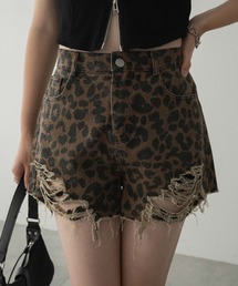 DISPARK/レオパードダメージショートパンツ