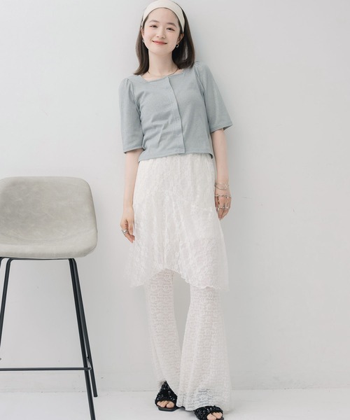 RETRO GIRL（レトロガール）の「ラメテレコカーデ（Tシャツ/カットソー・レディース・ブラック/ブルー/シルバー・FREE）」の15枚目の写真