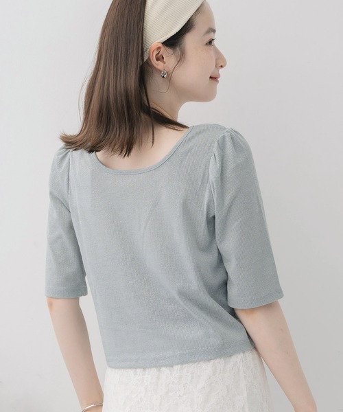 RETRO GIRL（レトロガール）の「ラメテレコカーデ（Tシャツ/カットソー・レディース・ブラック/ブルー/シルバー・FREE）」の13枚目の写真