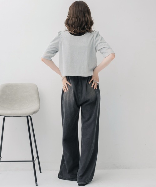 RETRO GIRL（レトロガール）の「ラメテレコカーデ（Tシャツ/カットソー・レディース・ブラック/ブルー/シルバー・FREE）」の10枚目の写真