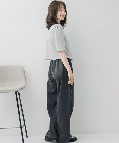 RETRO GIRL（レトロガール）の「ラメテレコカーデ（Tシャツ/カットソー・レディース・ブラック/ブルー/シルバー・FREE）」の9枚目の写真