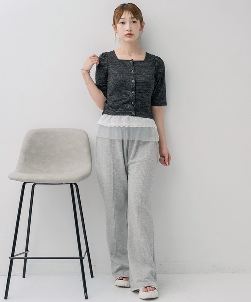 RETRO GIRL（レトロガール）の「ラメテレコカーデ（Tシャツ/カットソー・レディース・ブラック/ブルー/シルバー・FREE）」の22枚目の写真