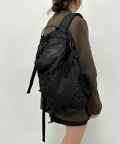 U by SPICK&SPAN(ユーバイスピックアンドスパン)の「【L.L. Bean/エルエルビーン】 ストアウェイバッグパック(バックパック/リュック・レディース・ネイビー/ブラック・FREE)」の3枚目の写真