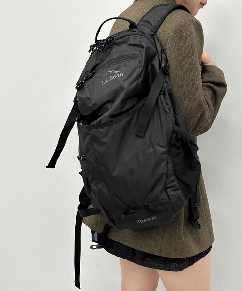 U by SPICK&SPAN(ユーバイスピックアンドスパン)の「【L.L. Bean/エルエルビーン】 ストアウェイバッグパック(バックパック/リュック・レディース・ネイビー/ブラック・FREE)」の4枚目の写真