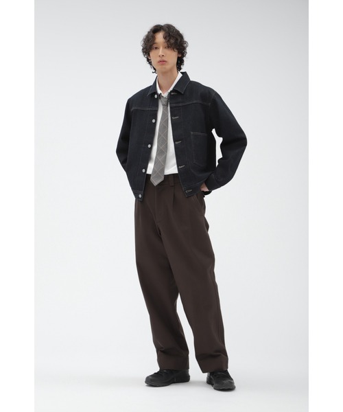 MARGARET HOWELL（マーガレットハウエル）の「WINDOW PANE CHECK TIE（ネクタイ・メンズ・チャコール・FREE）」の4枚目の写真