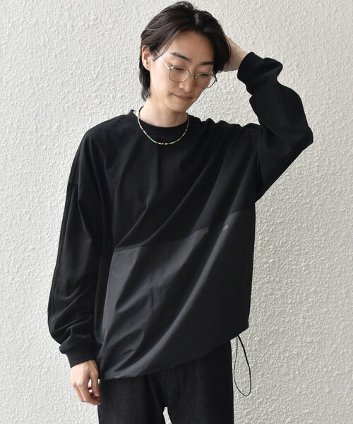 SHIPS any(シップス エニィ)の「SHIPS any: カラーミックスコード トーン オン トーン デザイン Tシャツ【a-nylon】◇(Tシャツ/カットソー・メンズ・ブラック/グレー/ネイビー・MEDIUM/LARGE)」の11枚目の写真