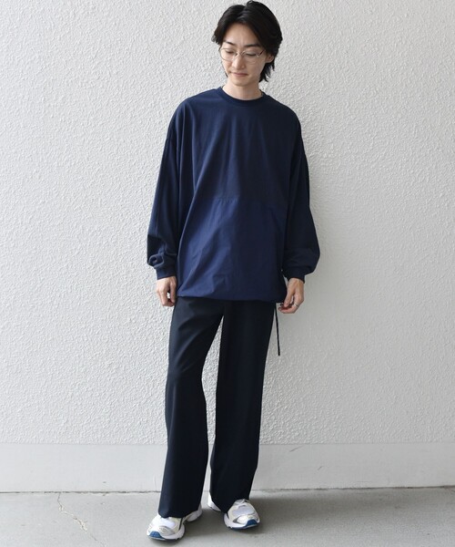 SHIPS any(シップス エニィ)の「SHIPS any: カラーミックスコード トーン オン トーン デザイン Tシャツ【a-nylon】◇(Tシャツ/カットソー・メンズ・ブラック/グレー/ネイビー・MEDIUM/LARGE)」の14枚目の写真