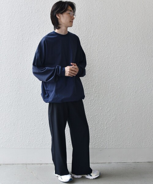 SHIPS any(シップス エニィ)の「SHIPS any: カラーミックスコード トーン オン トーン デザイン Tシャツ【a-nylon】◇(Tシャツ/カットソー・メンズ・ブラック/グレー/ネイビー・MEDIUM/LARGE)」の15枚目の写真