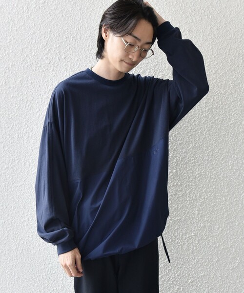 SHIPS any(シップス エニィ)の「SHIPS any: カラーミックスコード トーン オン トーン デザイン Tシャツ【a-nylon】◇(Tシャツ/カットソー・メンズ・ブラック/グレー/ネイビー・MEDIUM/LARGE)」の17枚目の写真