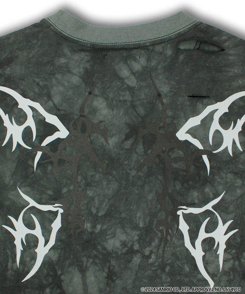 GALFY（ガルフィー）の「【GALFY/ガルフィー】×【KUROMI/クロミ】イルガルフィームラ染めロン Tee（Tシャツ/カットソー・メンズ・ブラック/グレー・L/XL）」の10枚目の写真