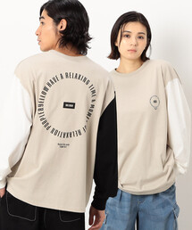サークルプリント 長袖Tシャツ