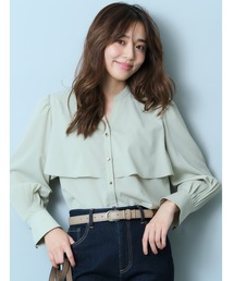 JUSGLITTY（ジャスグリッティー）の「エアリーフリルブラウス（シャツ