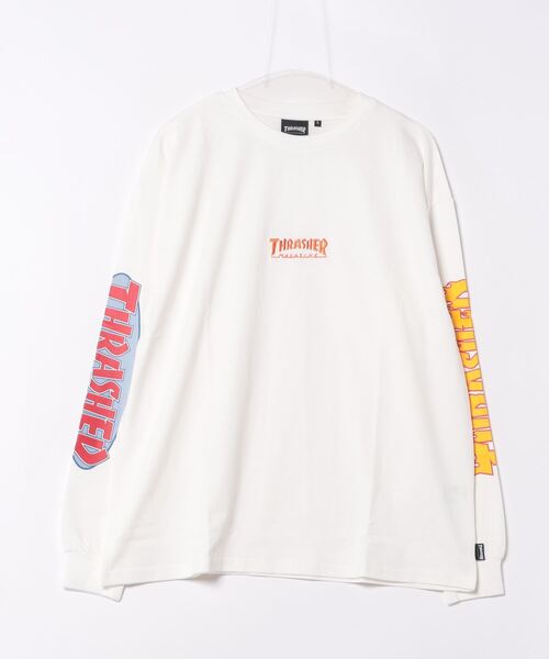 THRASHER（スラッシャー）の「【THRASHER/スラッシャー】ヘビーウェイト　バックプリント 袖プリント ロンT（Tシャツ/カットソー・メンズ・ブラック系その他2/グレー系その他/ブラック系その他/ホワイト系その他/グリーン系その他2/ホワイト系その他2・LARGE/MEDIUM）」の3枚目の写真
