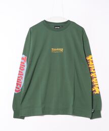【THRASHER/スラッシャー】ヘビーウェイト バックプリント 袖プリント ロンT