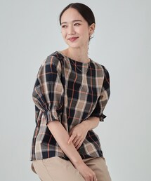 DRESKIP | 【洗える/イージーケア】腕周りがキレイに見える 5分袖ブラウス(シャツ/ブラウス)