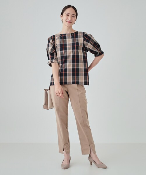 DRESKIP（ドレスキップ）の「◆【洗える/イージーケア】腕周りがキレイに見える 5分袖ブラウス（シャツ/ブラウス・レディース・ブラック系1/ベージュ系その他2/ワイン系1/ベージュ系2・02/03/04）」の7枚目の写真