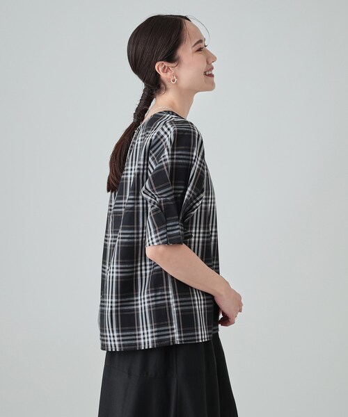 DRESKIP（ドレスキップ）の「◆【洗える/イージーケア】腕周りがキレイに見える 5分袖ブラウス（シャツ/ブラウス・レディース・ブラック系1/ベージュ系その他2/ワイン系1/ベージュ系2・02/03/04）」の10枚目の写真