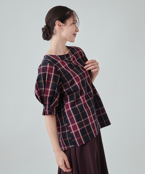 DRESKIP（ドレスキップ）の「◆【洗える/イージーケア】腕周りがキレイに見える 5分袖ブラウス（シャツ/ブラウス・レディース・ブラック系1/ベージュ系その他2/ワイン系1/ベージュ系2・02/03/04）」の14枚目の写真