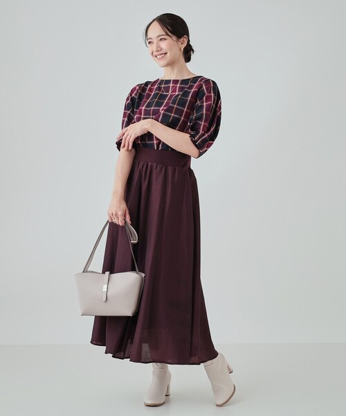 DRESKIP（ドレスキップ）の「◆【洗える/イージーケア】腕周りがキレイに見える 5分袖ブラウス（シャツ/ブラウス・レディース・ブラック系1/ベージュ系その他2/ワイン系1/ベージュ系2・02/03/04）」の15枚目の写真