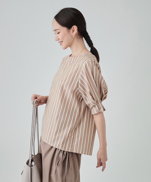 DRESKIP（ドレスキップ）の「◆【洗える/イージーケア】腕周りがキレイに見える 5分袖ブラウス（シャツ/ブラウス・レディース・ブラック系1/ベージュ系その他2/ワイン系1/ベージュ系2・02/03/04）」の18枚目の写真