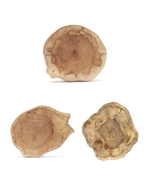 国産小楢(コナラ) アイアンレッグのスツール ハンドメイド <未来