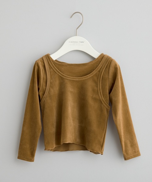 CIAOPANIC TYPY（チャオパニックティピー）の「【KIDS】シアーフロッキーレイヤードTEE（Tシャツ/カットソー・キッズ・ベージュ/ネイビー/ピンク/オフホワイト・SMALL/MEDIUM/LARGE/X-LARGE/XX-LARGE）」の8枚目の写真